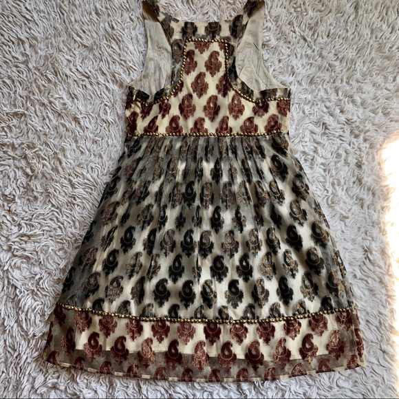 Free People Olive and Copper Metallic Dress - Picture 6 of 8